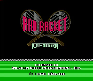 Rad Racket - Deluxe Tennis II (USA) (Unl) screen shot title